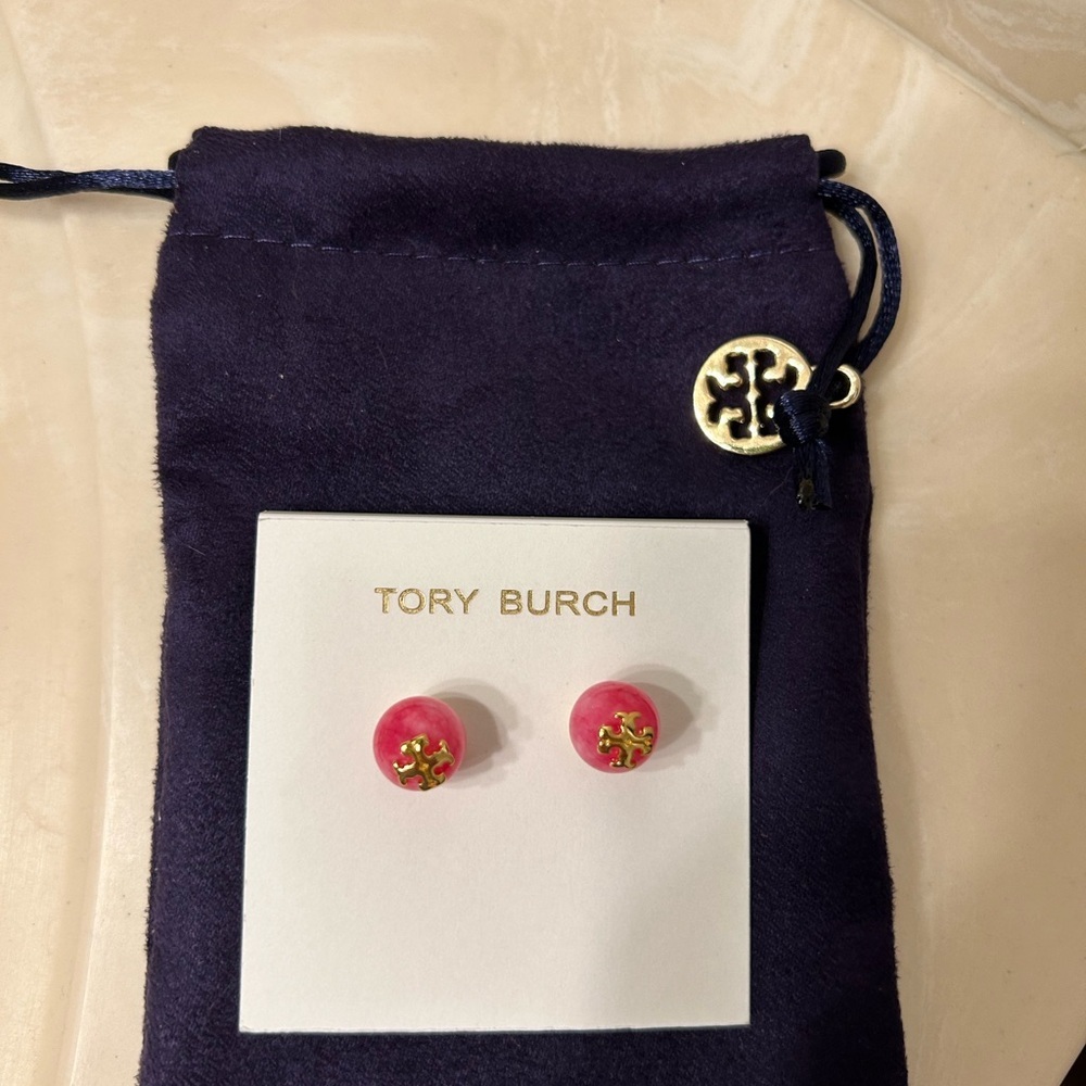 Tory Burch Pink Stud Earrings